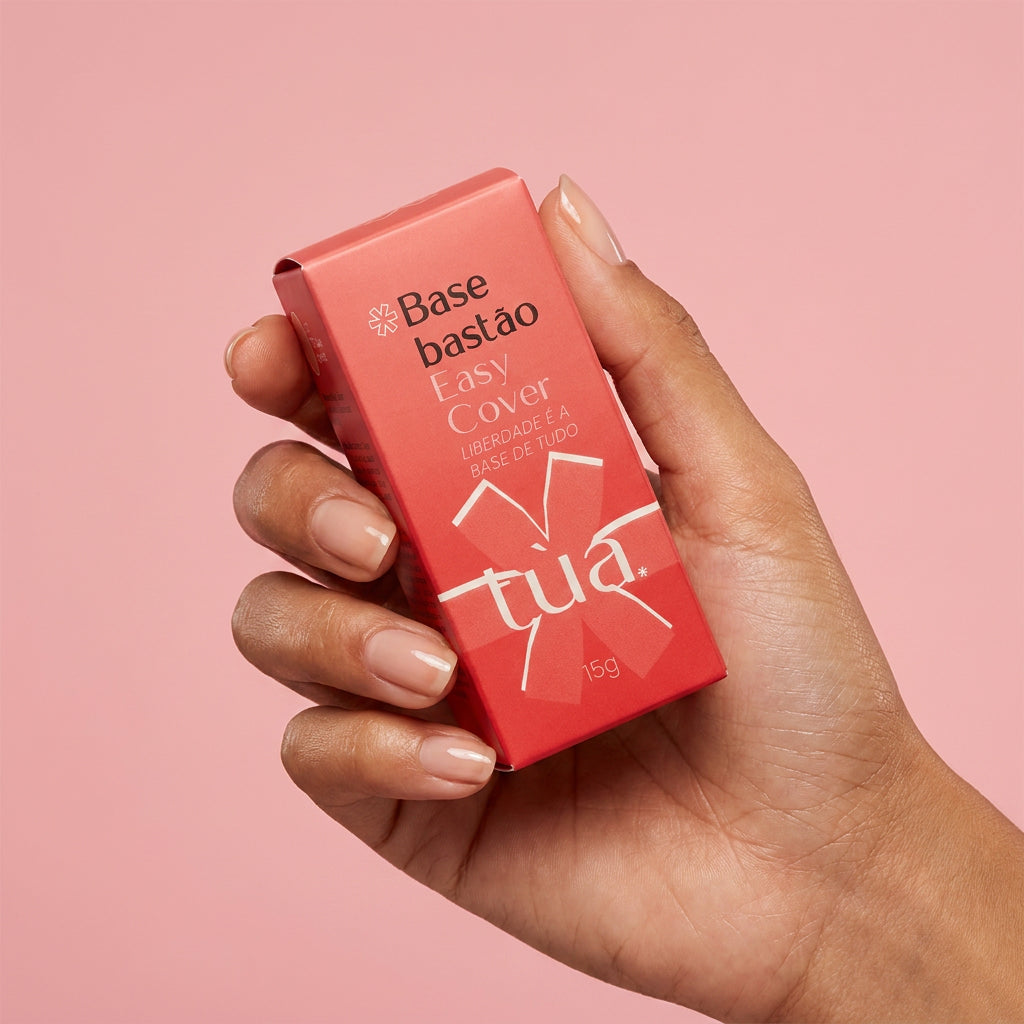 Base Bastão Easy Cover em mão de pele média