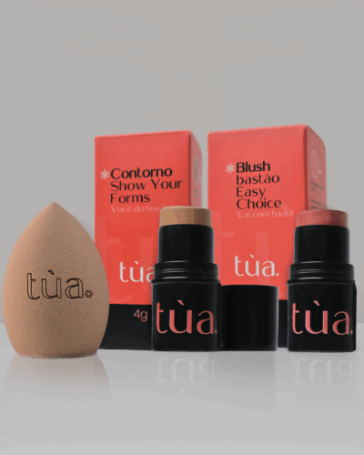 Trio “No Makeup”  – Kit com Blush, Contorno e Esponja
