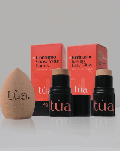 Trio Impacto – Kit com Iluminador, Contorno e Esponja